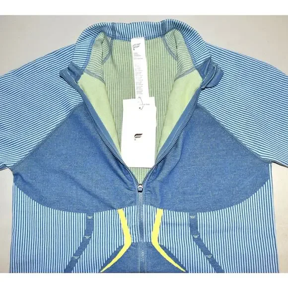 A6 NWT FABLETICS Blue Cassidy Seamless Moisture Wicking Jacket Size XL $89.95 - Picture 6 of 7